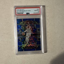 2023-24 Panini Select Victor Wembanyama Blue Scope Prizm Concourse /249 PSA 10