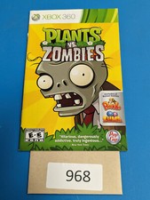 Plants vs Zombies - Xbox 360 - Manual Only  NO GAME 