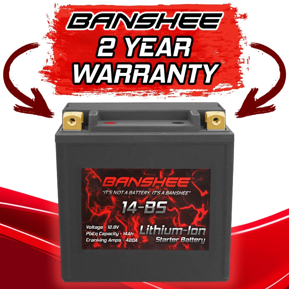 Batería Banshee YTX14-BS Lifepo4 para BMW R1200GS Adventure 12V 380CA Foto 2 de 4