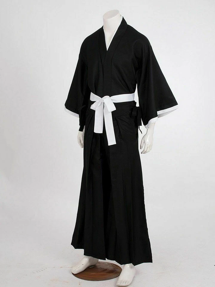 Bleach Kurosaki Ichigo Robe Cloak Coat Japanese Anime Cosplay Halloween Costume - Image 3 of 4