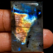Natural Labradorite Rectangle Shape Cabochon Gemstone 50.5 Ct 34X21X6 mm EE37591