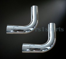 2pcs Chrome 5idodx19.5 Arms Exhaust 90 Degree Elbow Stack Pipe Truck Tube 2pcs Chrome 5idodx19.5 Arms Exhaust 90 Degree Elbow Stack Pipe Truck Tube