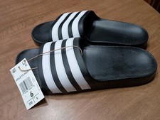 Image of Adidas Adilette Aqua Women's Slides Sandal - Black, US 6