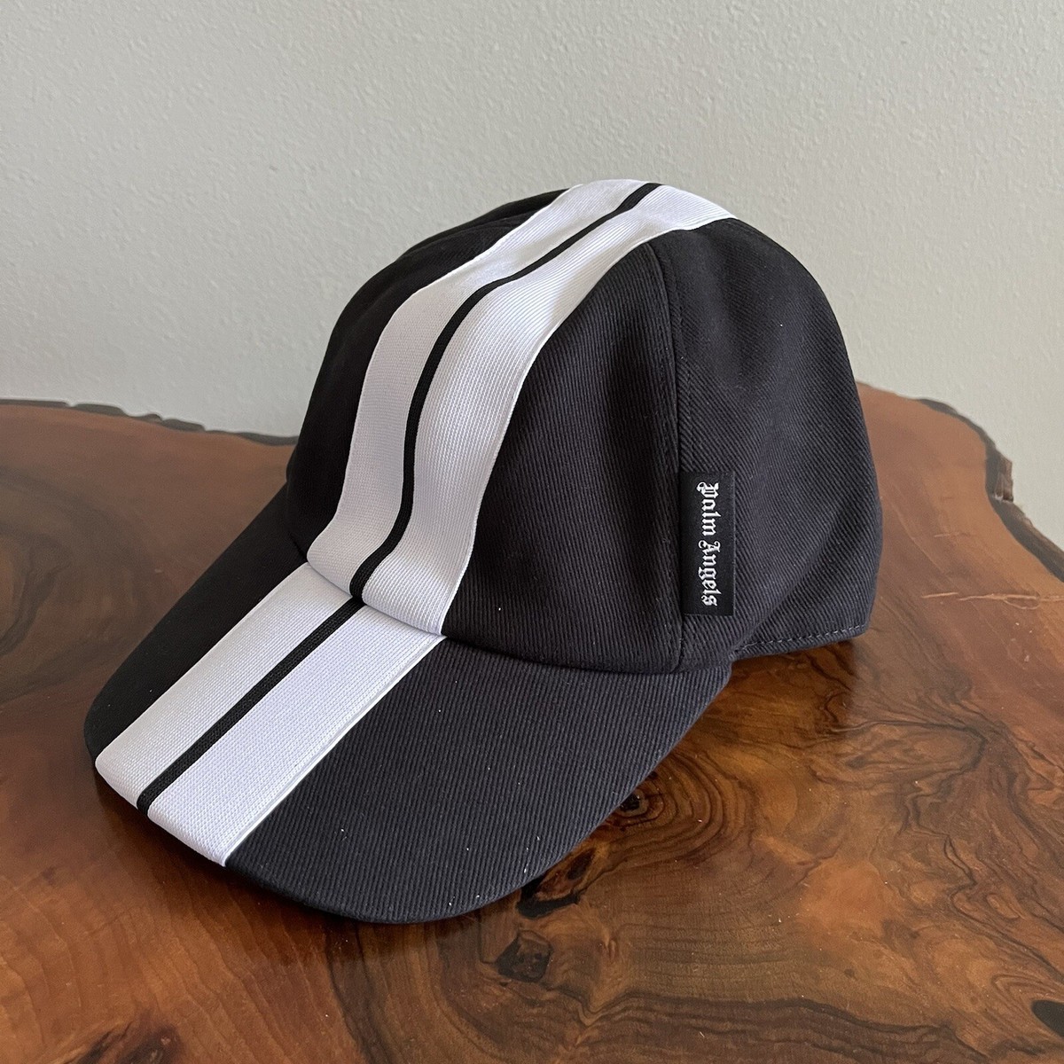 Palm Angels Stripe Baseball Hat Black New Authentic | eBay