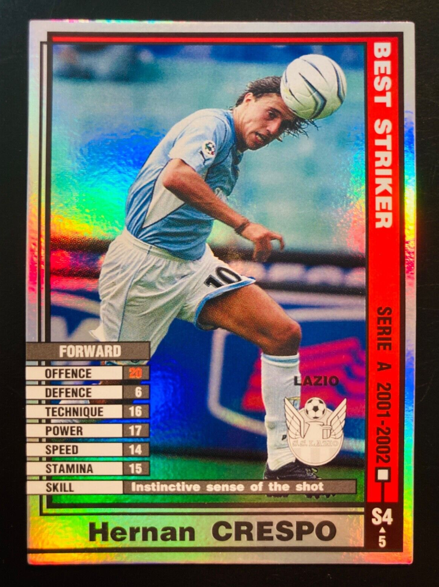 2001-02 Panini WCCF Best Striker S4 Hernan Crespo rare Lazio