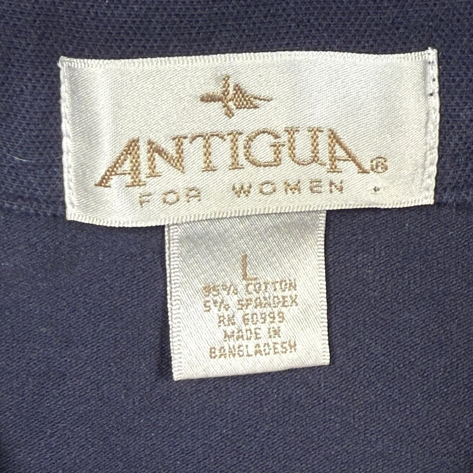 Camisa polo vintage Y2K Antigua para mujer azul marino Indiana Pacers manga L 3/4 Foto 3 de 4