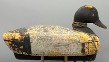 ***JOHN BOYLE*** (1873-1935) BELLPORT, NY CORK BLUEBILL DRAKE ANTIQUE DUCK DECOY