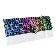 Guiheng Wired Crack Rainbow Gaming Keyboard and Mouse Combo, 104 Keys Light U...