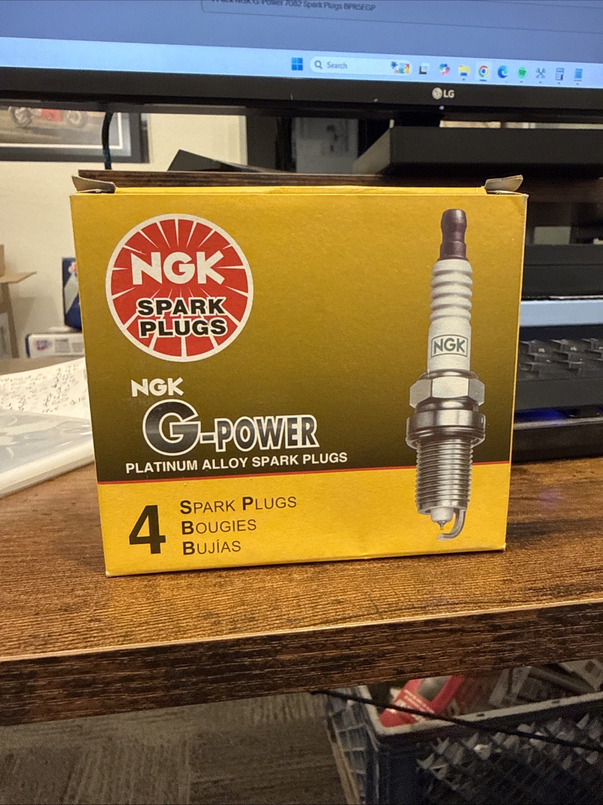 4 Pack NGK G-Power 7082 Spark Plugs BPR5EGP