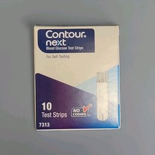 Contour Next Blood Glucose Test Strips For Self Testing 10 Test Strips Exp 12/27