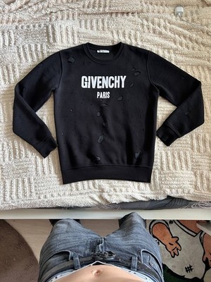 Givenchy Paris Distressed Sweatshirt Schwarz Größe L Original