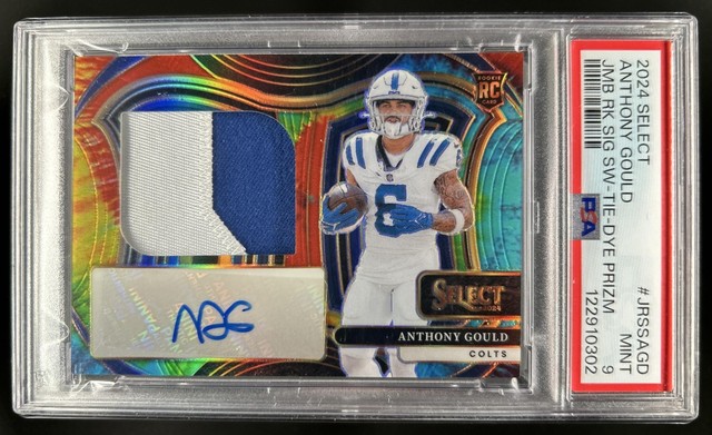 2024 Select Anthony Gould Jumbo Rookie Swatch Patch Tie-Dye Auto #/25 PSA 9