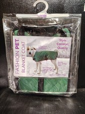 Fashion Pet Blanket Coat XS Dog Coat Hunter Green Quilted Blanket Coat for Dogs