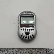 Excalibur Electronics Silver Texas Hold’em Handheld Poker Game FOR PARTS