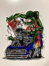 Rat Fink Chevelle Laser Cut Metal Sign 14 X 11 Made on 20 gauge steel