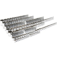 1/4 3/8 1/2 Drive SAE Metric Socket Set 12 Point Standard Deep Master Set 176