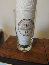 1960 Boy Scout 50th Anniversary Golden Ink Glass, 5.5'' High , EXC