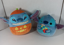 Disney Squishmallow Stitch Pumpkin Halloween French Fries Plush Toy Lot