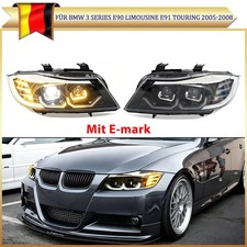 Scheinwerfer Set f�r BMW 3 Series E90 E91 2004-08 Mit E-mark Halogen Stellmotor