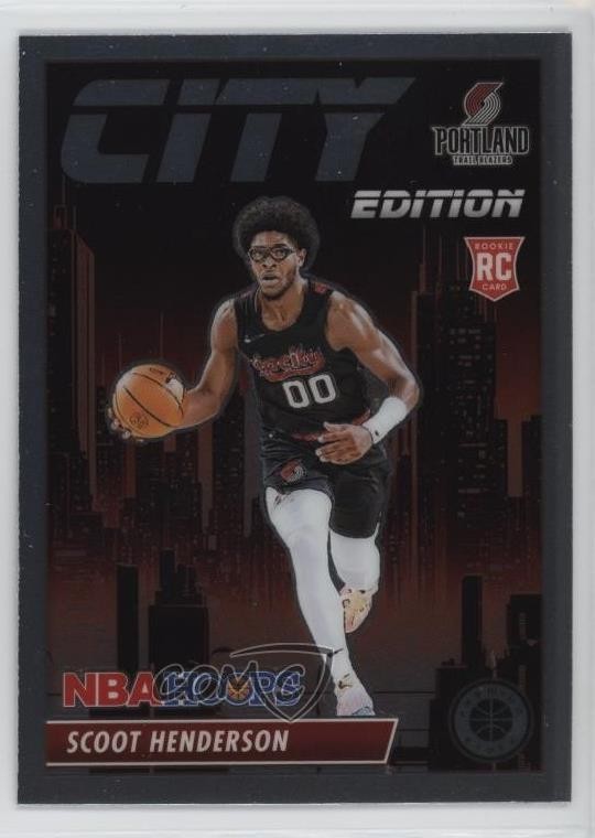 2023-24 Panini NBA Hoops Premium Stock City Edition Scoot Henderson #5 7l6