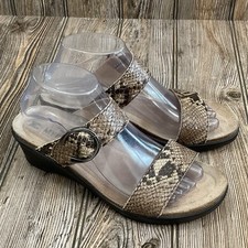 Mephisto Womens Wedge Sandals Naiade Snake Leather Comfort Size 10 US 40 EU