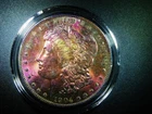 EF+/UNC. DETAIL 1904-O MORGAN DOLLAR BEAUTIFULLY TONED NICE COLLECTOR COIN-1365