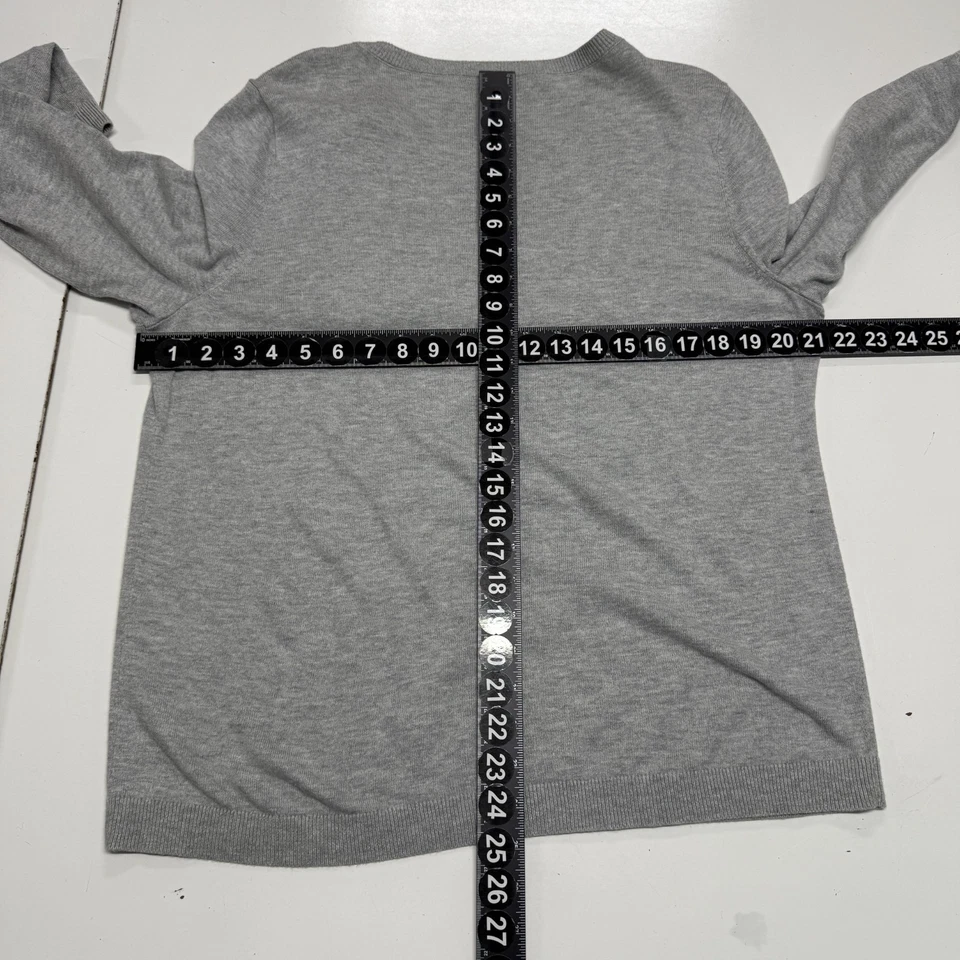 Suéter Talbots Mujer XL Gris Blanco Difuso Osos Polares Lunares Acogedor Cálido Mezcla Rayón Foto 3 de 4