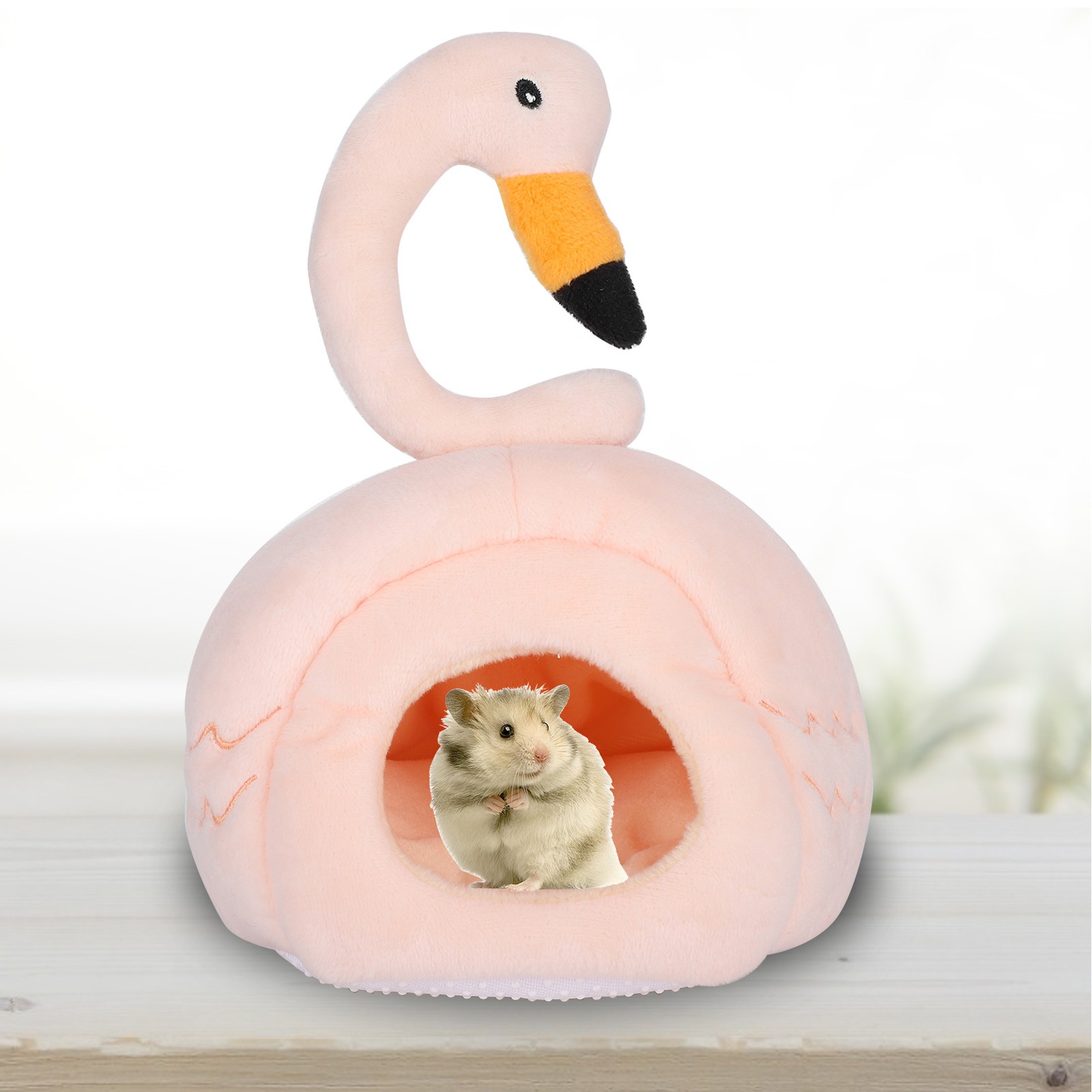 Small Pet Hamster Swan Shape Sleeping Bed Keep Warm Resting House Supply