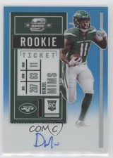 2020 Contenders Optic Rookie Ticket RPS Teal Prizm 85/99 Denzel Mims Auto 01e1