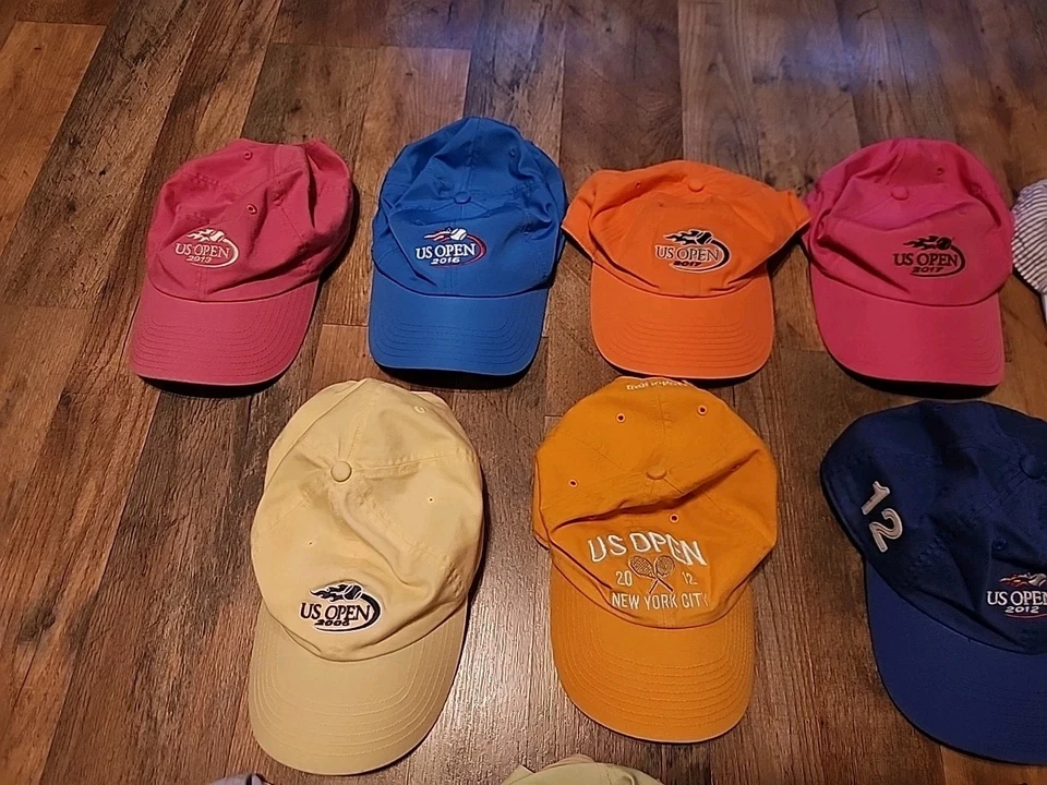 Lote De 13 Sombreros De Colección Tenis US Open Gorras Bordadas Ajustables 2002-2018 Foto 4 de 4