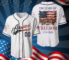 Personalized 250 Years Of Freedom America 1776-2026 Baseball Jersey Shirt