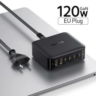 Baseus 120W Desktop Charger USB C Charger GaN Charger PD Quick Charge USB Phone