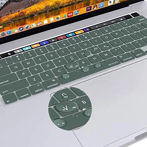  Keyboard Cover Compatible with MacBook Pro 13 inch M2 2023, Midnight Green - Image 4 of 4