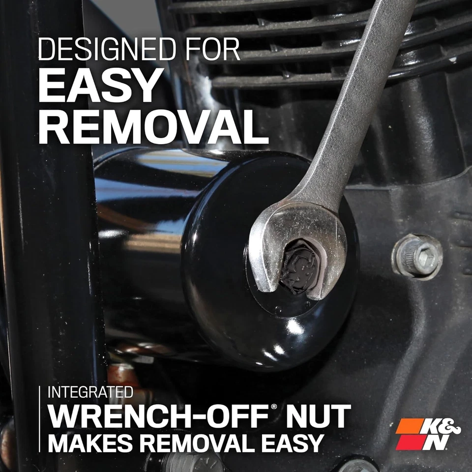 K&N KN-171B High Performance Motorcycle Oil Filter Fits Select Harley Davidson - Image 2 of 4