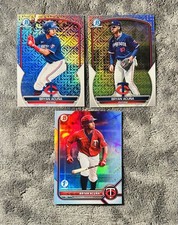 Bryan Acuna 2023 Bowman Chrome Mojo Refractor (2) 2022 1st Edition Sky Blue Holo