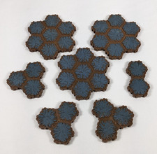 HEROSCAPE Miniature War Game Terrain Lot Of 7 Rock Tiles Used Good Condition
