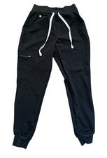 Figs High Waisted Zamora Jogger Scrub Pants Women  s XS Petite Black