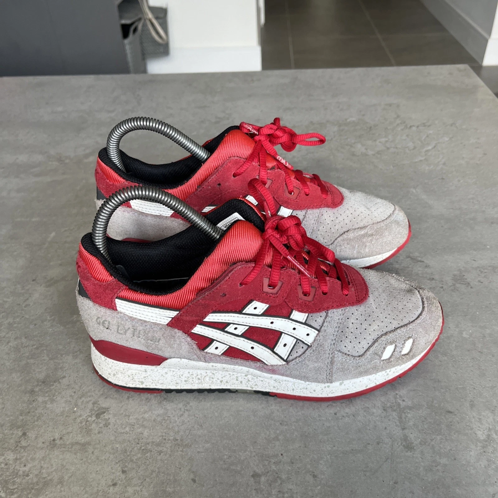 SCARPE DA GINNASTICA RUNNING UOMO ASICS GEL LYTE III GRIGIO BORDEAUX UK5