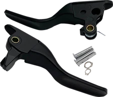 DRAG SPECIALTIES Lever Set - Short - Black H07-0730SMB