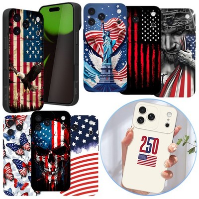 Flag Pattern Phone Case For iPhone 17 16 15 14 13 Pro Max Shockproof Matte Cover