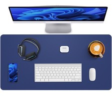 Leather Desk Pad Protector,Office Desk Mat,Large Mouse Pad, Non-Slip PU Leath...