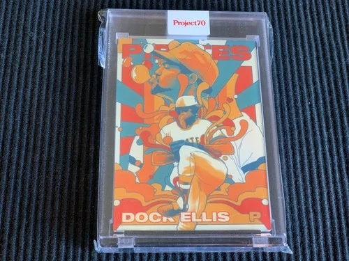 2021 TOPPS PROJECT 70 #408 DOCK ELLIS / MATT TAYLOR *ENCASED ART*  PIRATES