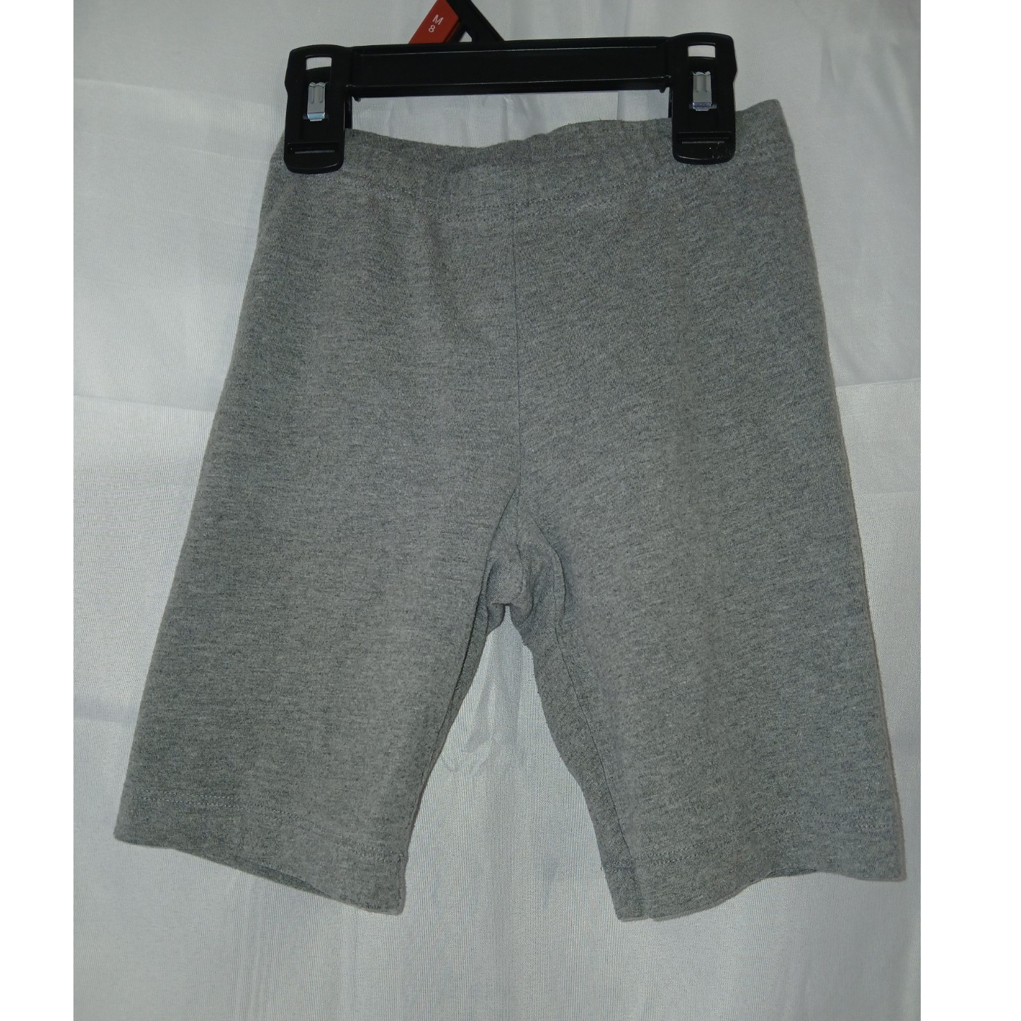 Old Navy Girls Gray Biker Shorts Cotton Jersey Elastic Waist Size M (8)-image