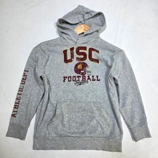 USC Hoodie Youth M 8 Gray Football Trojans Athletic Dept Pullover Sweatshirt