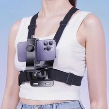 Mobile Phone Chest Mount Harness Strap Holder Cell Clip for Recording... 