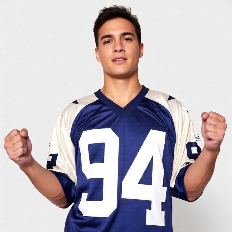 Camiseta Reebok Vintage NFL Throwback Cowboys Ware #94 Azul/Branco G - Imagem 3 de 4