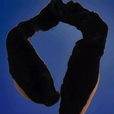 Sable Black Rare Long Collar 48 In long 5 wide