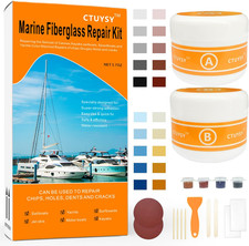 Fiberglass Boat Repair Kit,Marine Fiberglass Repair Kit for Boat Hull Color Mat