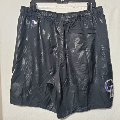 Colorado Rockies Shorts Mens Large MLB Baseball Nike Swoosh Lightweight - Picture 6 of 11