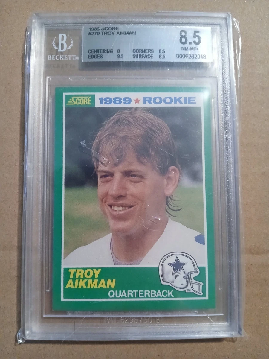 Troy Aikman Football SCORE Rookie Sports Trading Card Singles for
